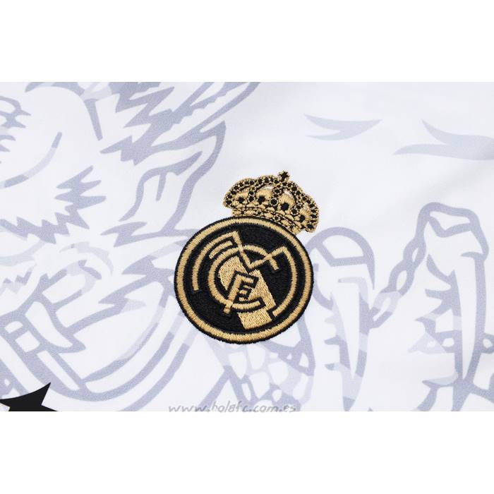 Chandal del Real Madrid Dragon Manga Corta 2024-2025 Blanco - Pantalon Corto